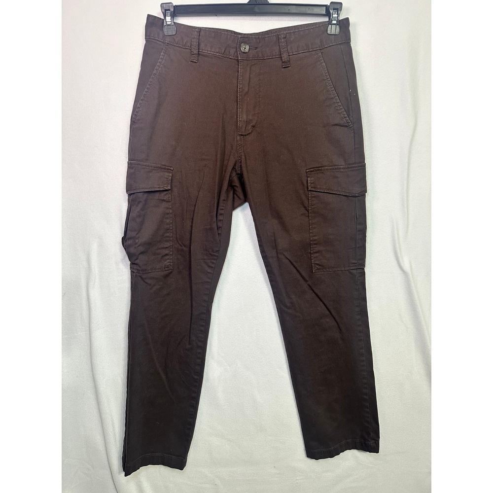 Old Navy Mens Straight Built-In‎ Flex Cargo Pants Brown 32x30 Utility Trousers
